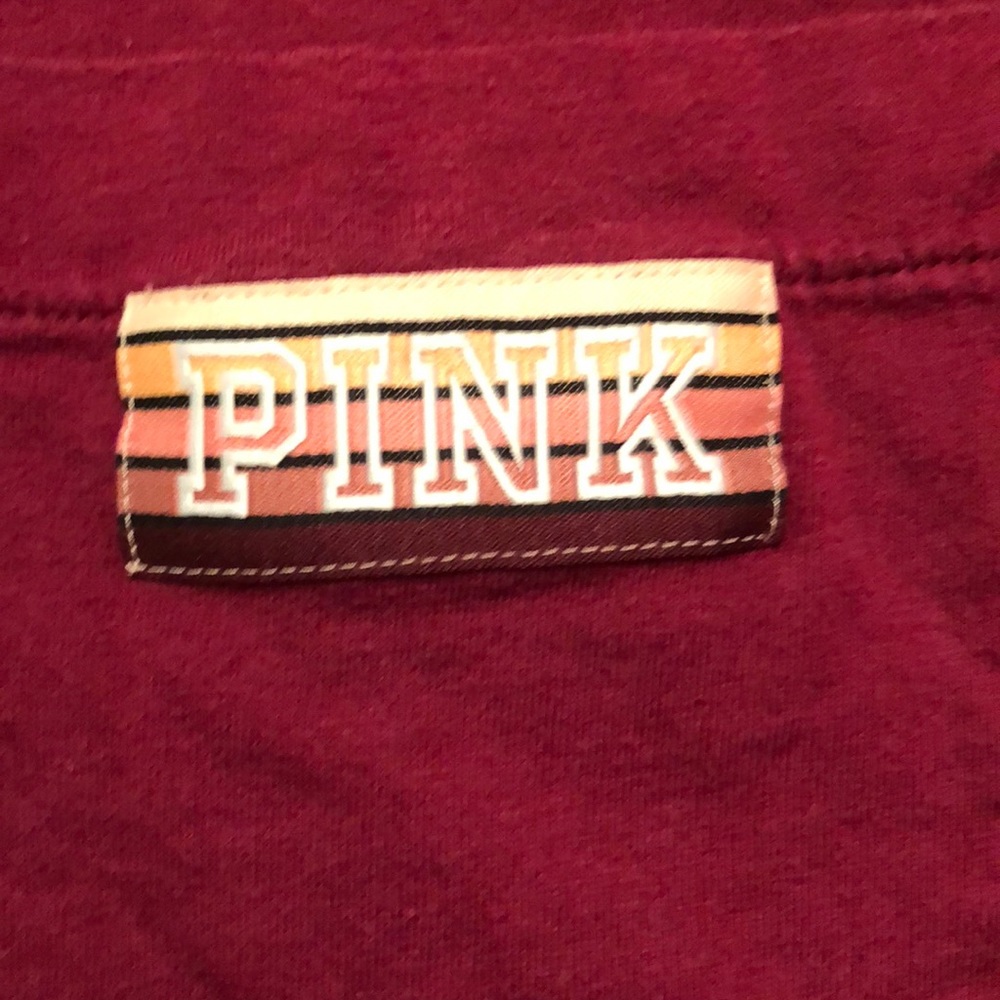Maroon Pink-brand T-shirt, xtra long - Picture 2 of 4